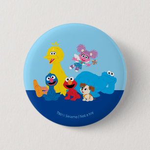 Sesame Street Colourful Sesame Street Pals 6 Cm Round Badge