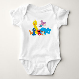 Sesame Street Colourful Sesame Street Pals Baby Bodysuit