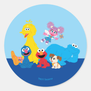 Sesame Street Colourful Sesame Street Pals Classic Round Sticker