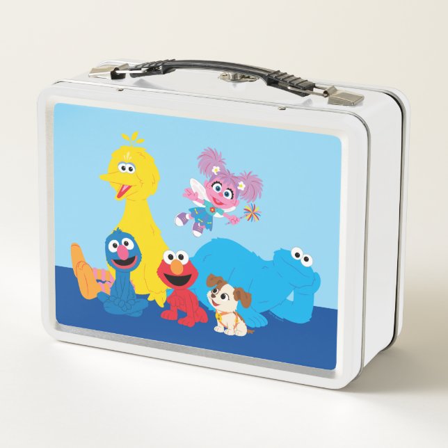 Sesame Street | Colourful Sesame Street Pals Metal Lunch Box (Back)