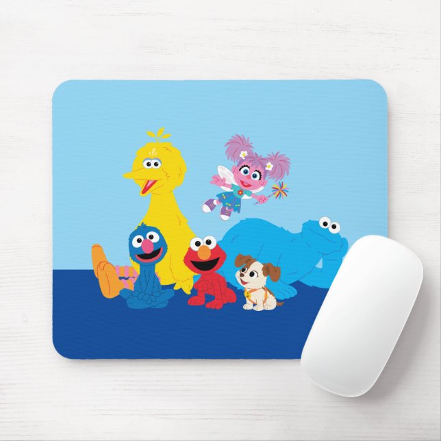 Sesame Street | Colourful Sesame Street Pals Mouse Mat (With Mouse)
