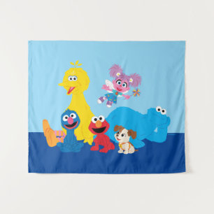 Sesame Street   Colourful Sesame Street Pals Tapestry