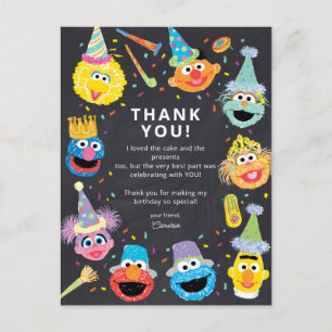 Sesame Street Confetti Happy Birthday Postcard
