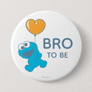 Sesame Street   Cookie Monster Baby Shower Brother 7.5 Cm Round Badge