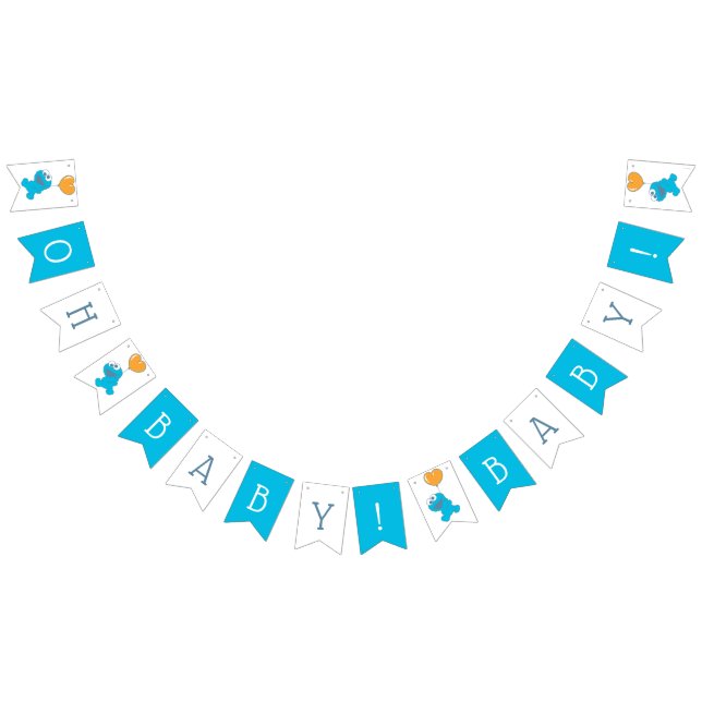 Sesame Street | Cookie Monster Baby Shower Bunting (All)