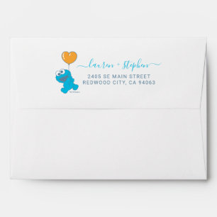 Sesame Street Cookie Monster Baby Shower Envelope