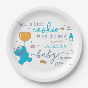 Sesame Street Cookie Monster Baby Shower Paper Plate