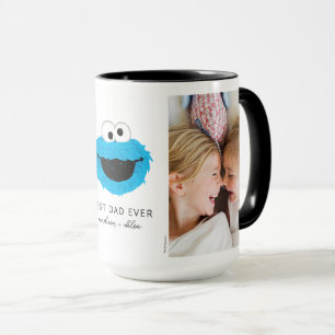 Sesame Street Cookie Monster   Best Dad Photo Mug