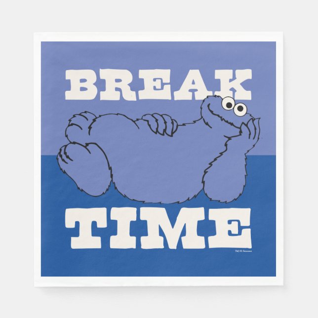 Sesame Street | Cookie Monster Break Time Napkin (Front)