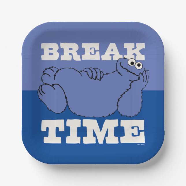 Sesame Street | Cookie Monster Break Time Paper Plate (Front)