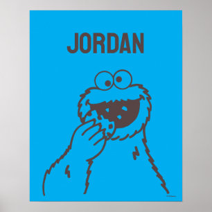 Sesame Street Cookie Monster Bright Add Name Poster