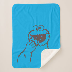Sesame Street Cookie Monster Bright Sherpa Blanket