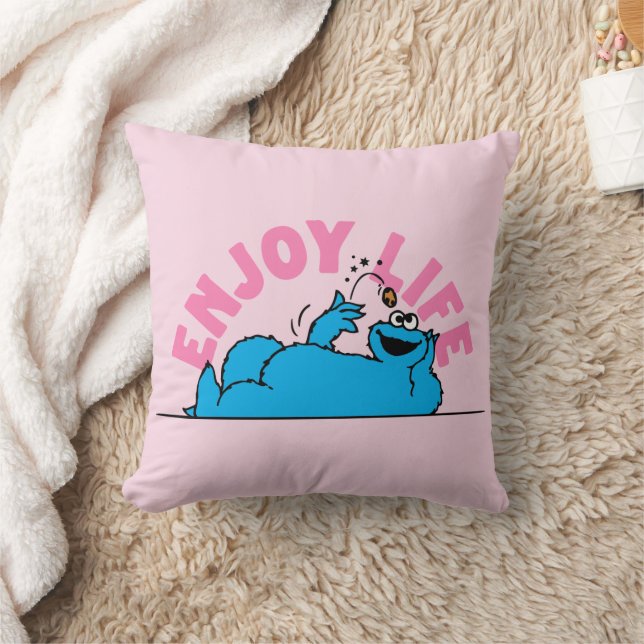 Sesame Street | Cookie Monster Enjoy Life Cushion (Blanket)