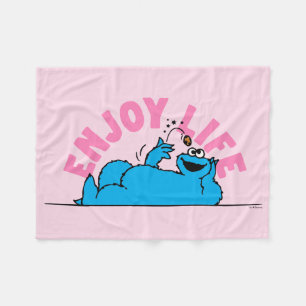 Sesame Street Cookie Monster Enjoy Life Fleece Blanket