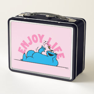 Sesame Street Cookie Monster Enjoy Life Metal Lunch Box