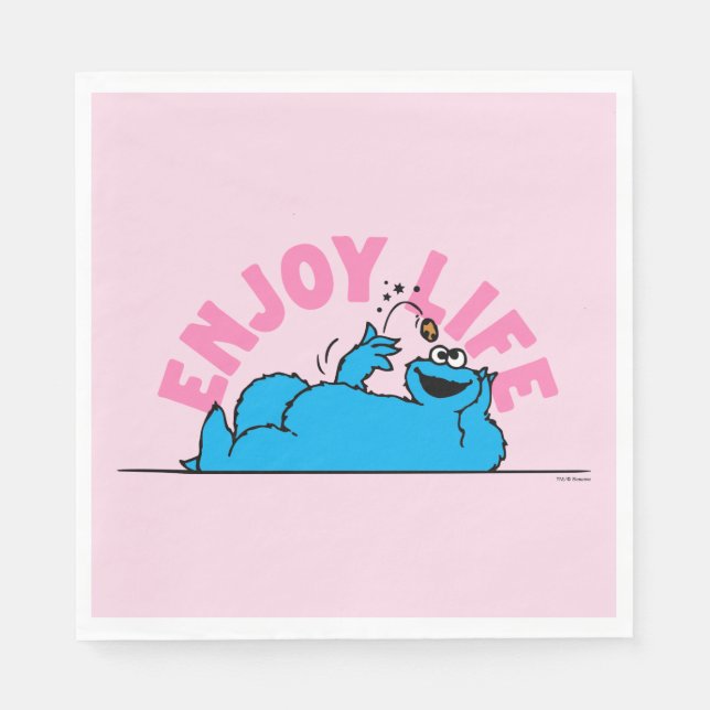 Sesame Street | Cookie Monster Enjoy Life Napkin (Front)
