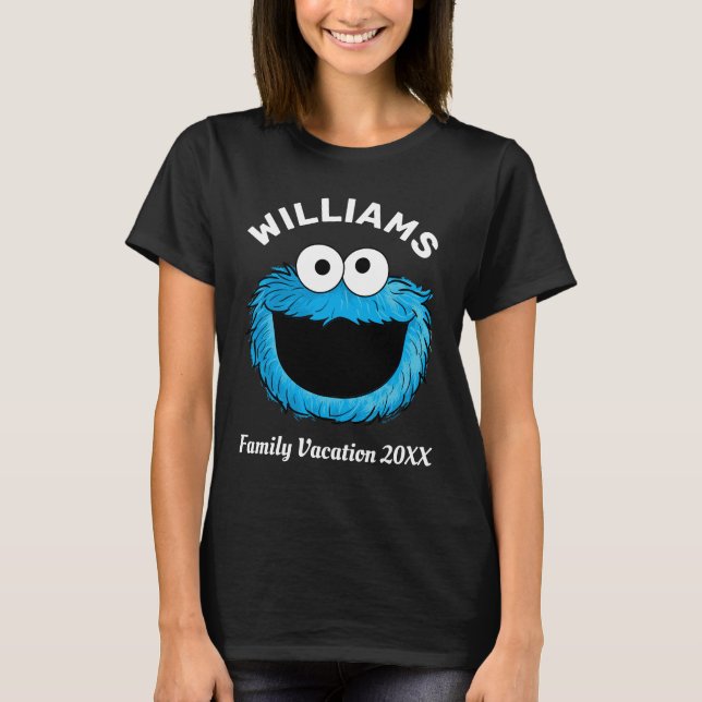 Sesame Street | Cookie Monster Family Vacation T-Shirt (Front)