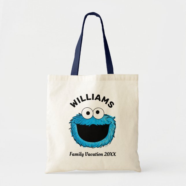Sesame Street | Cookie Monster Family Vacation Tote Bag (Front)