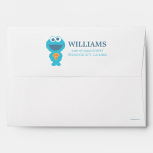 Sesame Street   Cookie Monster First Birthday Envelope