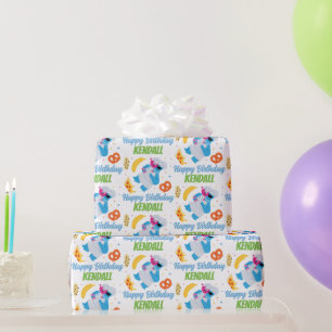 Sesame Street Cookie Monster Food Truck Wrapping Paper