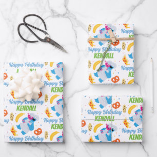 Sesame Street Cookie Monster Food Truck Wrapping Paper Sheet