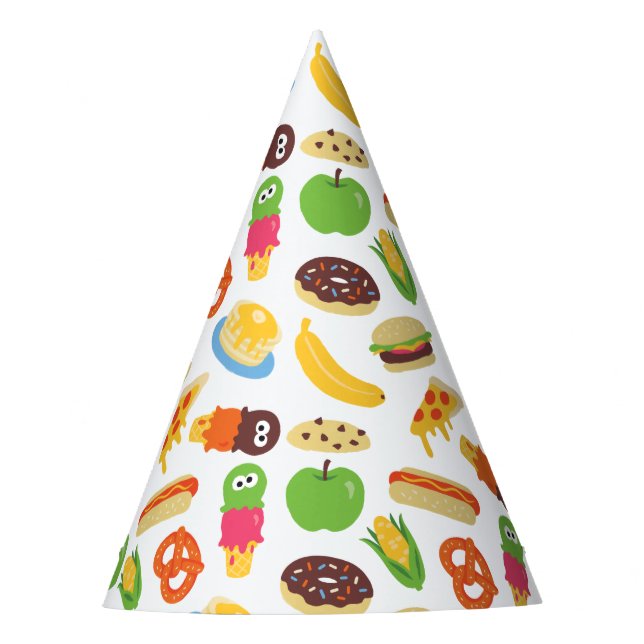 Sesame Street Cookie Monster Foodie Truck Party Hat (Front)