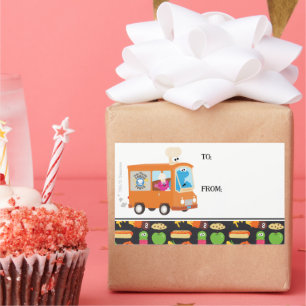 Sesame Street Cookie Monster Foodie Truck Rectangular Sticker