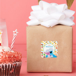 Sesame Street Cookie Monster Foodie Truck Square Sticker