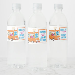 Sesame Street Cookie Monster Foodie Truck Water Bottle Label