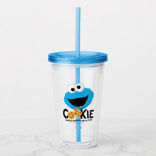 Sesame Street   Cookie Monster Loving Cookies Acrylic Tumbler