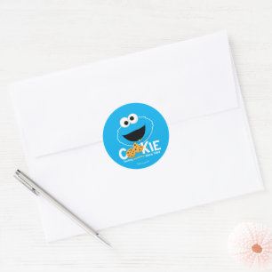 Sesame Street Cookie Monster Loving Cookies Classic Round Sticker