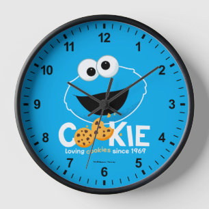 Sesame Street   Cookie Monster Loving Cookies Clock
