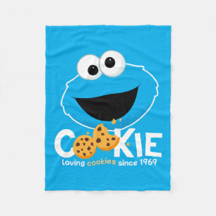 Sesame Street Cookie Monster Loving Cookies Fleece Blanket