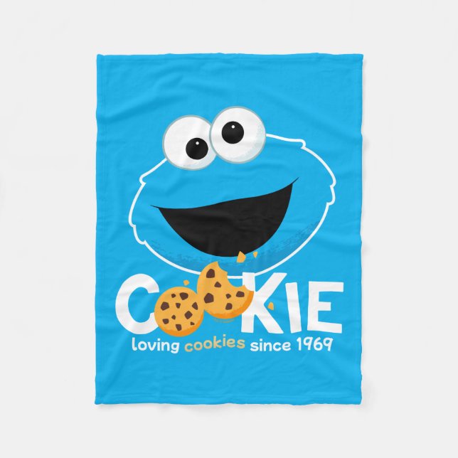 Sesame Street | Cookie Monster Loving Cookies Fleece Blanket (Front)
