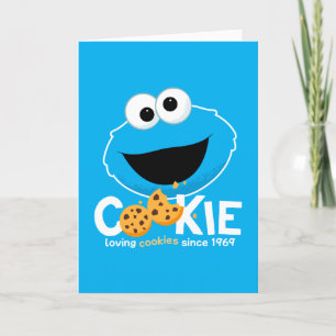 Sesame Street   Cookie Monster Loving Cookies Holiday Card