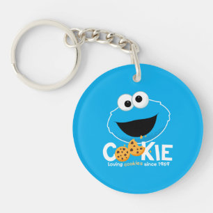 Sesame Street Cookie Monster Loving Cookies Key Ring