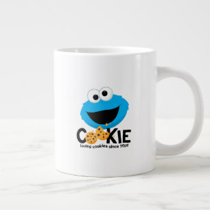 Sesame Street Cookie Monster Loving Cookies Large Coffee Mug