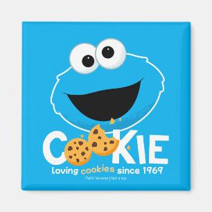 Sesame Street Cookie Monster Loving Cookies Magnet