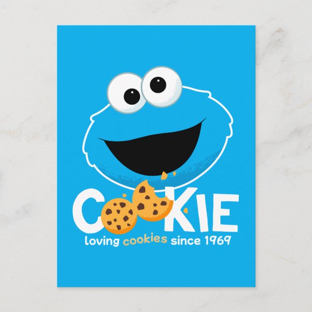 Sesame Street | Cookie Monster Loving Cookies Postcard (Front)