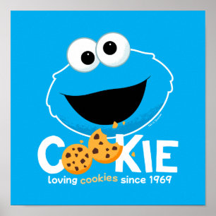 Sesame Street   Cookie Monster Loving Cookies Poster