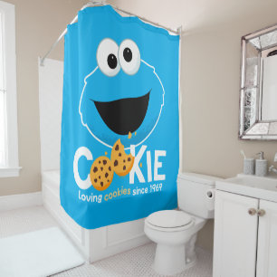 Sesame Street Cookie Monster Loving Cookies Shower Curtain