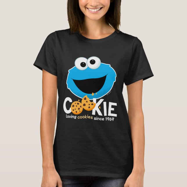 Sesame Street | Cookie Monster Loving Cookies T-Shirt (Front)