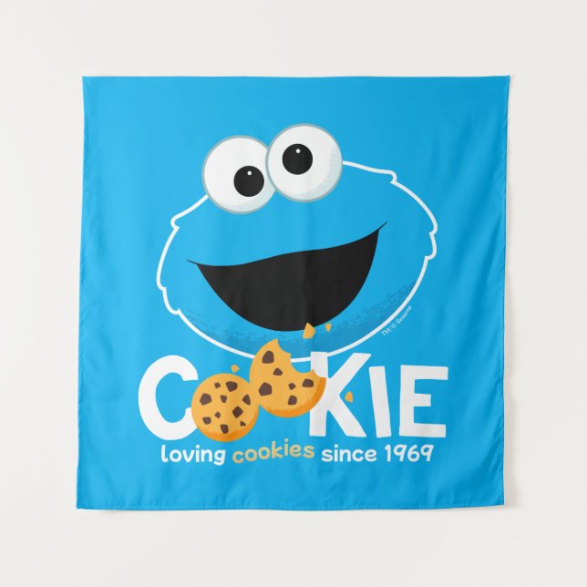 Sesame Street | Cookie Monster Loving Cookies Tapestry (Front)