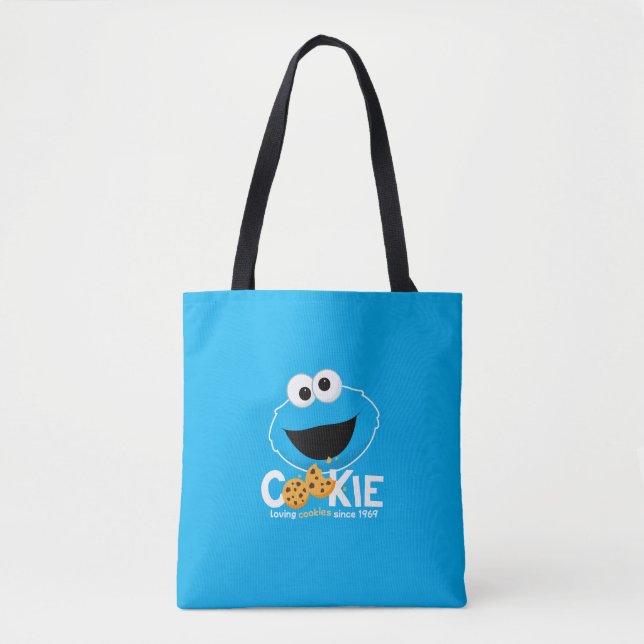 Sesame Street | Cookie Monster Loving Cookies Tote Bag (Front)