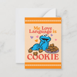 Sesame Street Cookie Monster Me Love Language Card