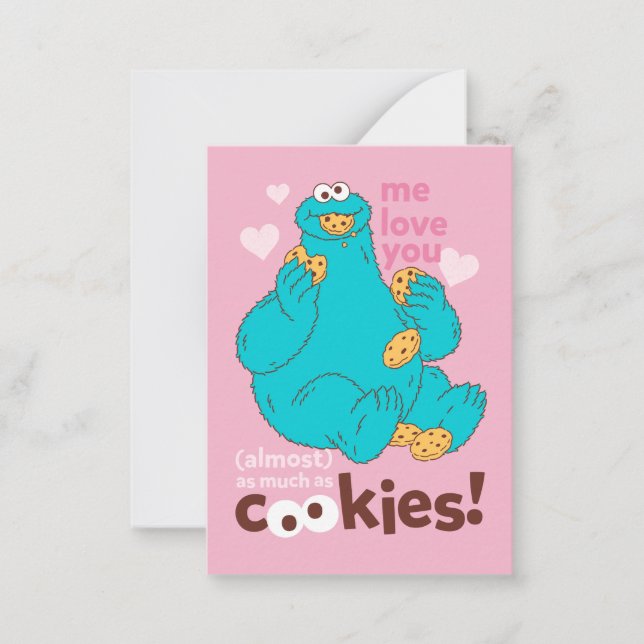 Sesame Street | Cookie Monster Me Love You Card (Front)