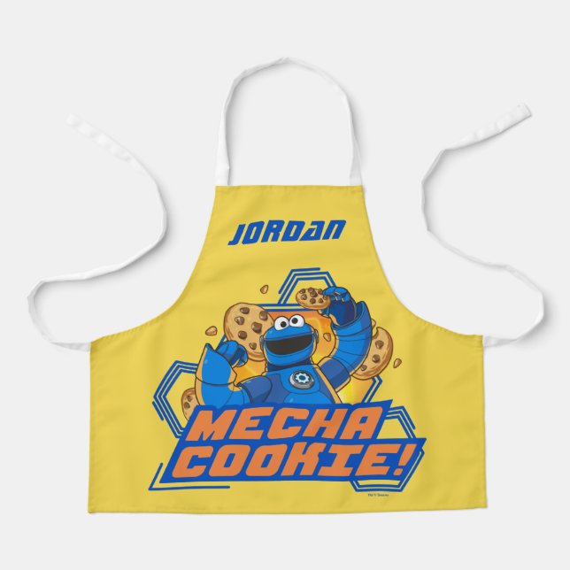 Sesame Street | Cookie Monster Mecha | Add Name Apron (Front)