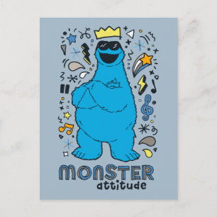 Sesame Street Cookie Monster - Monster Attitude Postcard