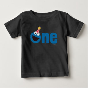 Sesame Street   Cookie Monster One First Birthday Baby T-Shirt