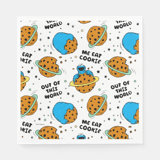 Sesame Street | Cookie Monster Out of This World Napkin (Front)